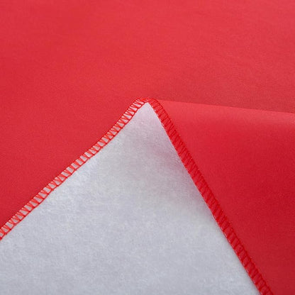 LIBERECOO Vinyl Christmas Tablecloth with Flannel Backing, Solid Red, Waterproof, Stain-Resistant, Easy-Clean Table Cover for Holiday, Dining, Kitchen, and Outdoor Use, 60" x 120" Rectangle
