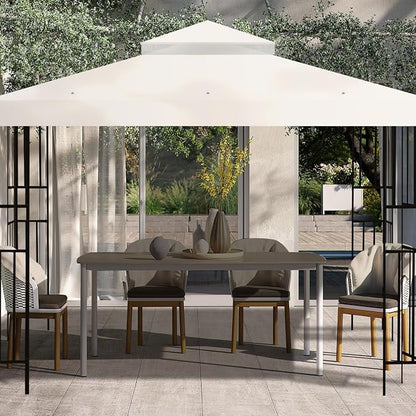 10x10 FT Gazebo Replacement Top, Canopy Replacement Cover Double Tiered - Image 5