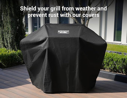 Monument Grills 4+1 Burner Natural Gas Grill with Hose, 50,000 BTU Stainless Steel Outdoor Patio Barbecue Grill with Cover, Fast Heating, Knob Control, and Easy Cleanup, M415BZNG
