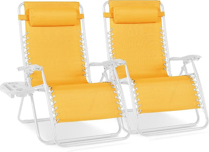Best Choice Products Set of 2 Extra Wide Adjustable Steel Mesh Zero Gravity by Unknown