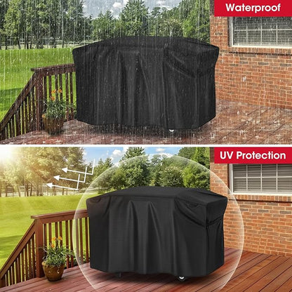 Unicook 5483 Griddle Cover for Blackstone 28 Inch Cooking Station with Hood, Outdoor Flat Top Grill Griddle Protector, Waterproof Vinyl Exterior with Polyester Lining, All Weather Protection BBQ Cover