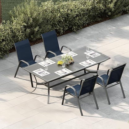 Garvee Patio Chairs Set of 4, Stackable Chairs - Image 2