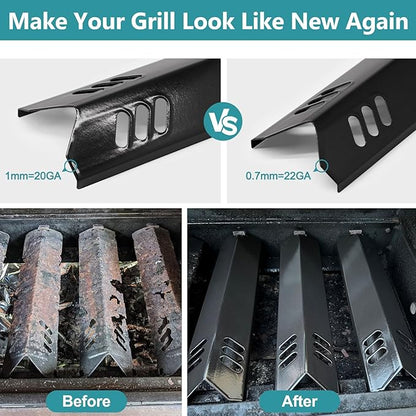 Criditpid Grill Replacement Parts for Dyna Glo DGF510SBP, DGF510SSP, DGF493PNP-D, Backyard Grill BH13-101-099-01, BH15-101-099-02, Uniflame GBC1059WB. Grill Grates, Heat Plate for Dyna-Glo Grill Parts