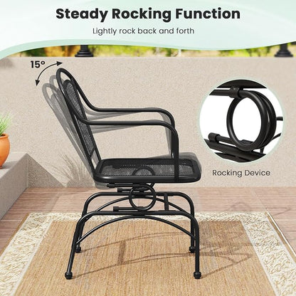 Tangkula Outdoor Rocking Chair Set of 2, Patio Rocker Chairs - Image 5