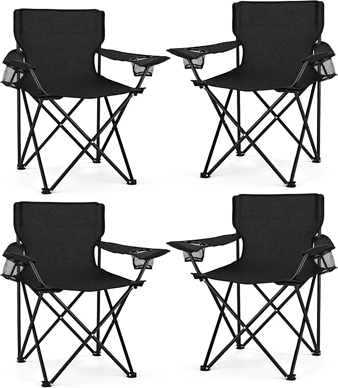 WEIDIORME 4 Pack Lightweight Camping Chairs by WEIDIORME