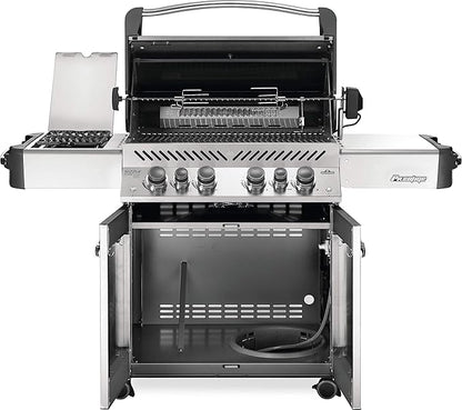 Napoleon P500RSIBNSS-3 Prestige 500 RSIB Natural Gas Grill, sq. in + Infrared Side and Rear Burner, Stainless Steel