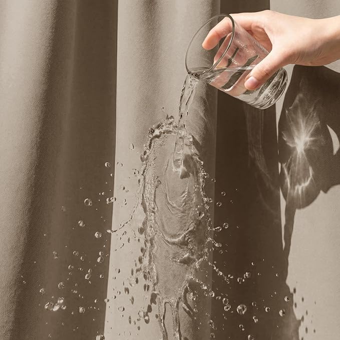 Outdoor Waterproof Curtains for Patio 52x84 Inch Mocha, 1 Panel | Light - Image 4