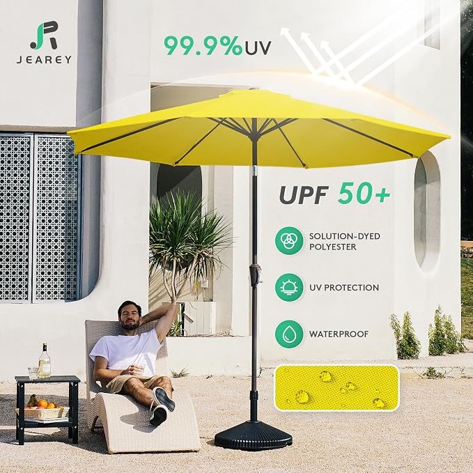 JEAREY 10 ft Outdoor Patio Umbrella w/Tilt and Crank - Image 3