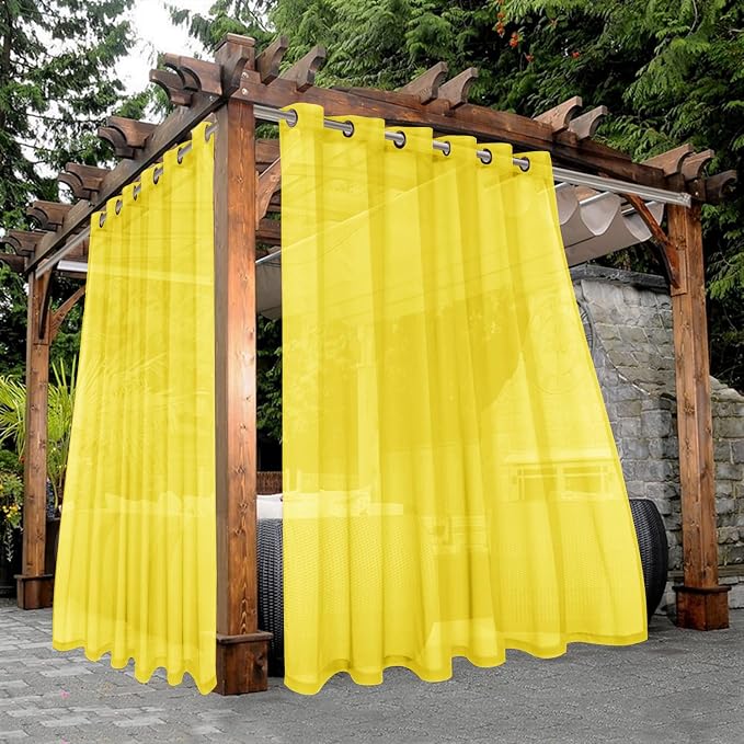 BONZER Waterproof Indoor/Outdoor Sheer Curtains by Bonzer