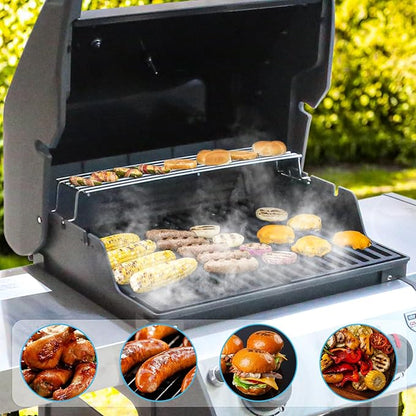69866 Stainless Steel Warming Rack for Weber Spirit I & GS4 Spirit II 200 Series Spirit E210 S210 E220 S220 Gas Grill with Up Front Control Model (2013 and Newer),Replace for Weber 69866 67026