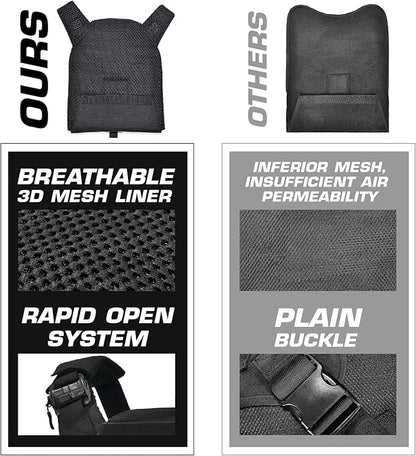 GFIRE Tactical Vest - Airsoft Lightweight Modular 3D Breathable Quick Release Vest, Adjustable Tactical Gear for Training