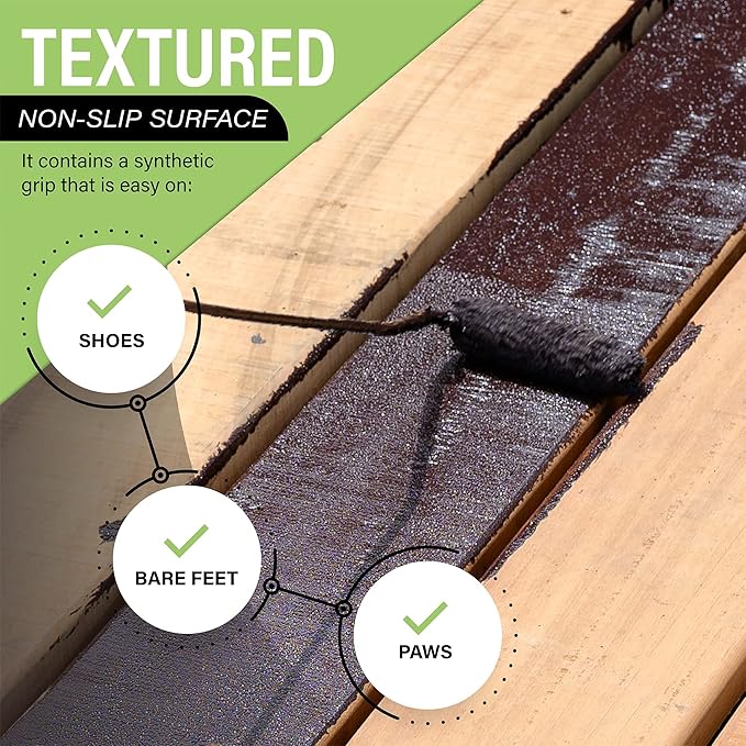 Dura Grip Anti-Slip Paint for Concrete, Wood, Tile and Metal – Non-Skid Coating for Floor, Decking and Ramps – Gallon (Brown)
