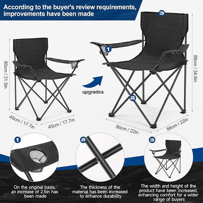 WEIDIORME 2 Pack Lightweight Camping Chairs - Image 3