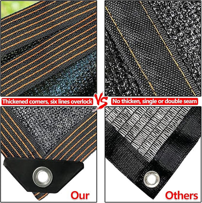 QLOFEI Shade Cloth for Patio, 80-90% Sunblock Shade Sails for Garden Pergola Outdoor, Sun Shade Cloth with Grommets for Kennel Chicken Coop Lawn Easier to Hang Shade Neting Cover, 25x40 FT