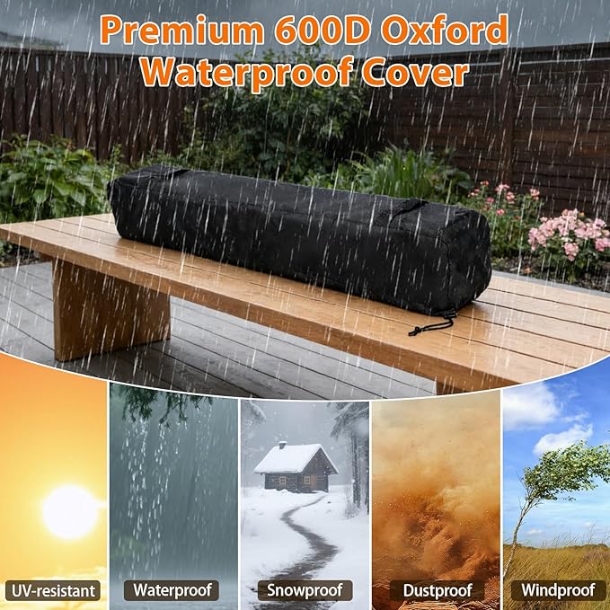 GRISUN 28" Table Top Propane Fire Pit, 45,000 BTU Tabletop Gas Fire Pit, Tabletop Firepit for Patio, Outdoor Portable Fireplace, Rectangular Fire Bowl with Glass Wind Guard, Glass Beads & Cover