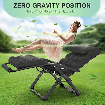 Suteck Oversized Zero Gravity Chair, Upgraded Lock, Big Cup Holder and Footrest - Image 5