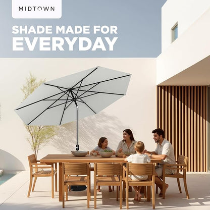 Midtown Umbrellas 10-Year-No-Fade - 8 Ft - UV Proof Off White Polyester Fabric - Image 7