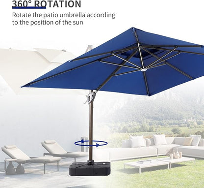 JZAC & QZYD 9x12 FT Cantilever Offset Patio Umbrella - Image 7