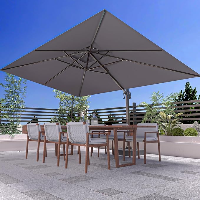9' X 12' Cantilever Outdoor Patio Umbrellas - Image 7