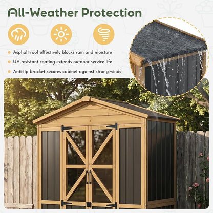 Extra Large Outdoor Storage Cabinet Weatherproof, Garden Shed - Image 2