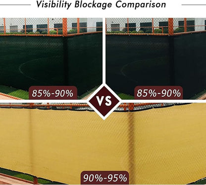 UPGRADE Privacy Fence Screen 4'x28' Sand Outdoor 90% Visibility Blockage 170 GSM Mesh Shade Cover Panels for Backyard,Balcony,Home Decoration with Zip Ties,Customized Avaliable