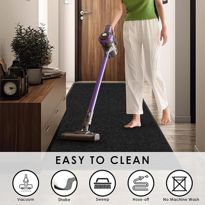 3′ x 23′ Front Door Mat Indoor Outdoor Entrance, Commercial Floor Mat Heavy Duty Dirt Trapper Entryway Doormat, Custom Size Non Slip Rubber Backing Welcome mat, Door Mat for High Traffic Area
