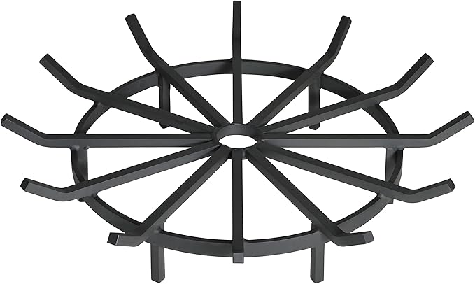 SteelFreak Heavy Duty Wagon Wheel Firewood Grate for Fire Pit - Made in The USA (28 Inch)