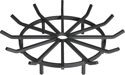 SteelFreak Heavy Duty Wagon Wheel Firewood Grate for Fire Pit - Made in The USA (32 Inch)