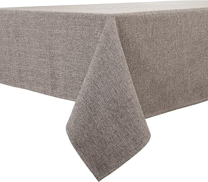BALCONY & FALCON Rectangle Tablecloth Washable Wrinkle Resistant and Water Proof Table Cloth Decorative Linen Fabric Tablecloths for Dining Parties Kitchen Wedding and Outdoor Use (Taupe Gray, 55x70)