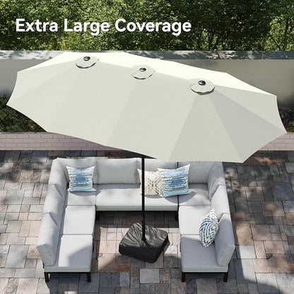 PHI VILLA 15ft Large Outdoor Patio Umbrella - Image 2