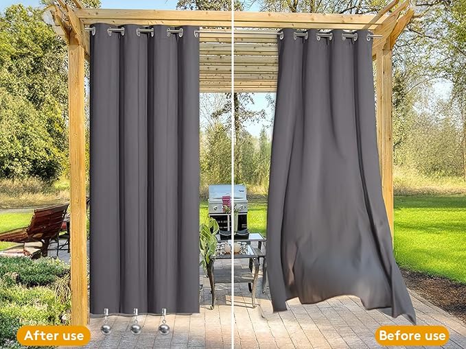 16 Pack Outdoor Curtain Weights, Heavy Duty Drapery Weights for Patio Pergola Cabana Gazebo, Stainless Steel Clips Down Curtain, Garden Flag, Shower Curtains, Tablecloth, Useful Curtain Weight Ball