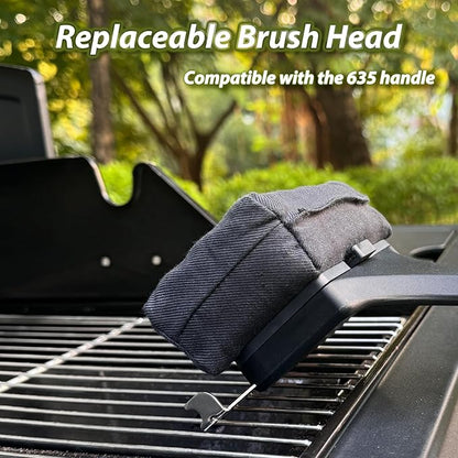 Grill Cleaning Heads - Bristle Free Grill Brush Replace Head for Outdoor Grilling Steam Cleaner Tool, Gifts for Men Dad BBQ Lovers - Black(G635)