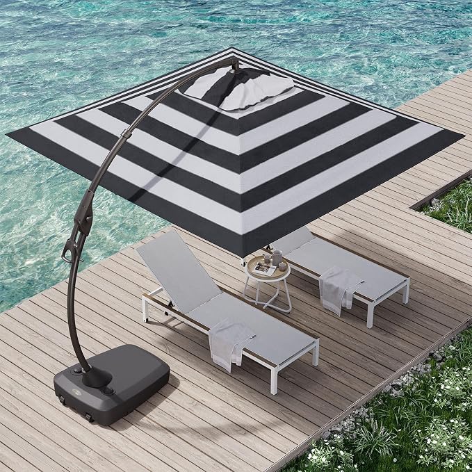 Grand patio 10x10 FT Square Cantilever Umbrella by GrandPatio