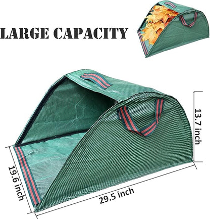 Trash Bag Holder Outdoor Leaf Bag Support Stand with 15 PCS 39 Gallon trash bags Leaf Collector | Metal Frame Holder for 30-45 Gallons Bags for Camping Leaves Gardening Parties