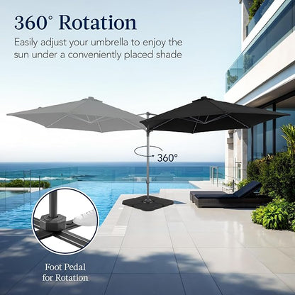Best Choice Products 10ft Solar LED Offset Cantilever Hanging Market Patio - Image 3