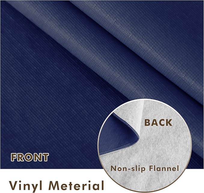Nasitos 2 Pack Wipeable Table Cloth Rectangle 60x84 Inch-Fitted Vinyl Tablecloth Rectangular, Dining Table Protective Cover, Versatile Table Cloth Waterproof Spillproof for Graduation Parties, Buffet