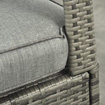 Outsunny Wicker Outdoor Rocking Chair, Patio Recliner - Image 9