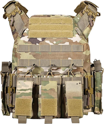 GFIRE Tactical Vest - Airsoft Lightweight Modular 3D Breathable Quick Release Vest, Adjustable Tactical Gear for Training