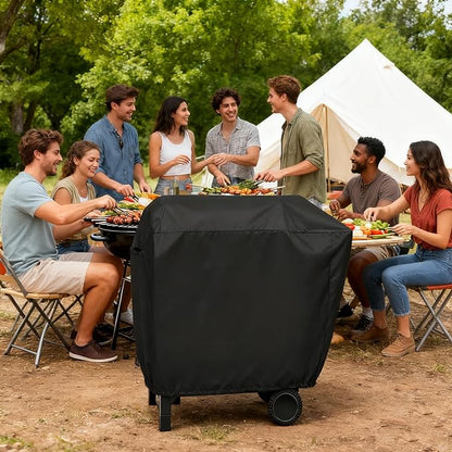 Grill Cover for Maison BACKYARDS Charcoal Smoker Grill Combo, Waterproof Outdoor Propane Gas BBQ Grills Covers - 17" D x 35.5" W x 39" H