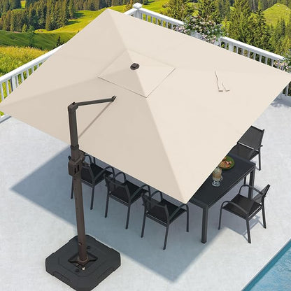 9' X 12' Cantilever Patio Umbrella Rectangular Outdoor Umbrellas | Heavy Duty by MPLShade