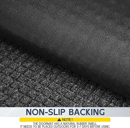 Indoor Outdoor Front Door Mats, 72" x 24" Rubber Backing Non Slip Durable Welcome Floor Mats for Patio, Garage Entrance, Stain and Fade Resistant Commercial Doormats for High Traffic