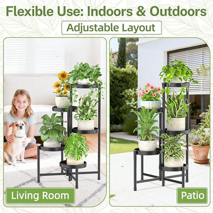 iDavosic.ly Plant Stand with Garden Tools Indoor Outdoor, 5 Tier, Tiered Flower - Image 9