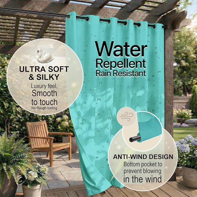 Waterproof Outdoor Curtain W84 x L84 - Image 4