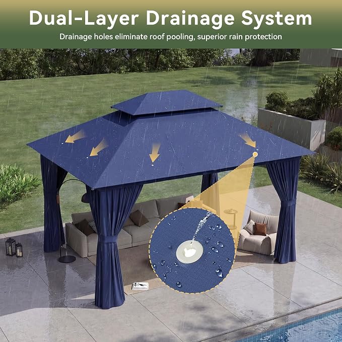 12'x10' Gazebo, Metal Frame Canopy - Image 7