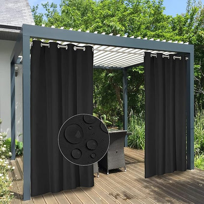 Easy-Going 100% Waterproof Outdoor Curtains 54x96 inch, Gazebo and Pergola 2 by Easy-Going