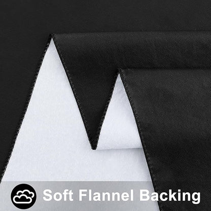 Smiry Rectangle Table Cloth 54x78 Inch, Waterproof Wipeable Vinyl Tablecloths Protector, Oil Spill Proof Plastic Table Cover for Dining, Picnic, Camping, Outdoor, Black