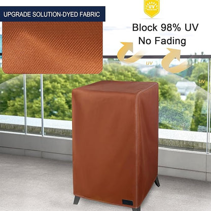 NettyPro 40 Inch Waterproof Electric Smoker Cover for Masterbuilt Electric Smoker, Outdoor Heavy Duty Square Vertical Smoker Grill Cover, Brown