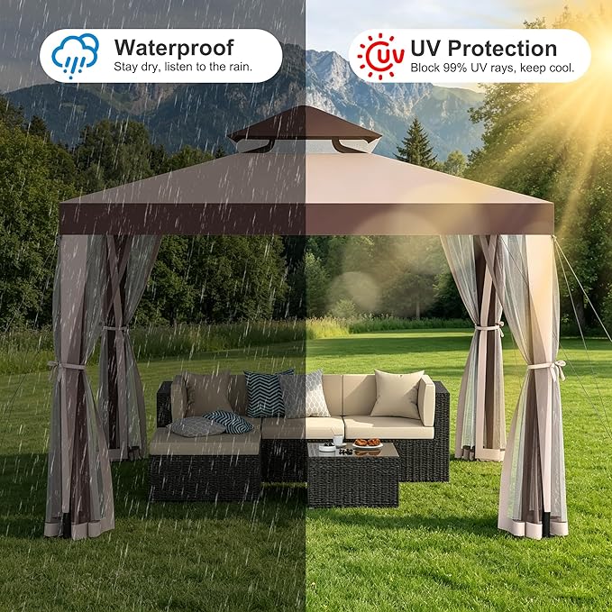 Outdoor Gazebo for Patio, 10×10 Canopy Tent - Image 3