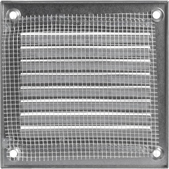 Vent Systems 4'' x 4'' Inch (Overall Dimensions) Pack of 2 - Galvanized - Air Vent Cover Metal Air Return Grill - Built in Pest Guard Screen HVAC Vent Duct Cover for Home Improvement