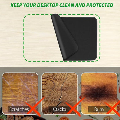 Under Grill Mat for Outdoor Grill, 15 x 18 Inchs Heat Resistant Grill Mat for Countertop, Fire Pit Mat, Double-Sided Fireproof Grill Pad, Oil-Proof Waterproof BBQ Protector for Table (1.2mm)
